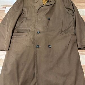 Men's Brown Double-Breasted Coat